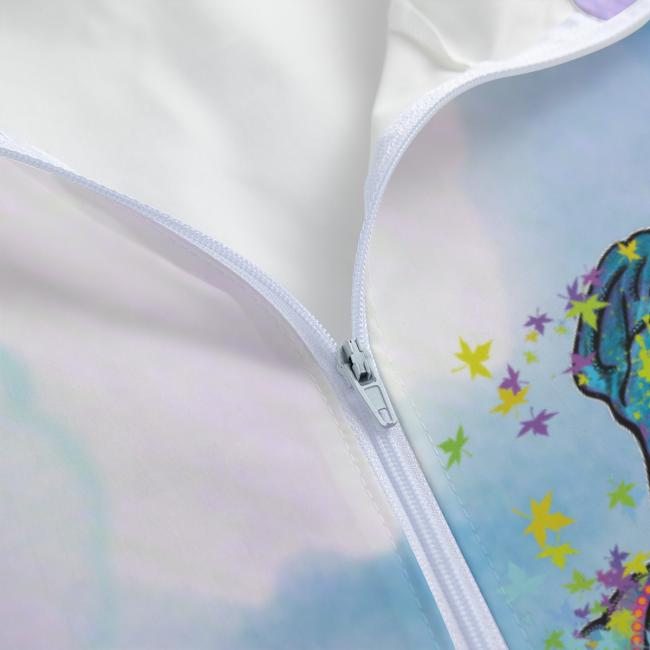 Preview: Leichte Regenjacke Itchy – Popart Hundemotiv, 100 % Polyester, Unisex, Mix, Mischling, Shar Pei